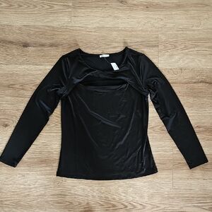 Edgely Black Long Sleeve Top By Maurices, *NWT*, Size Large